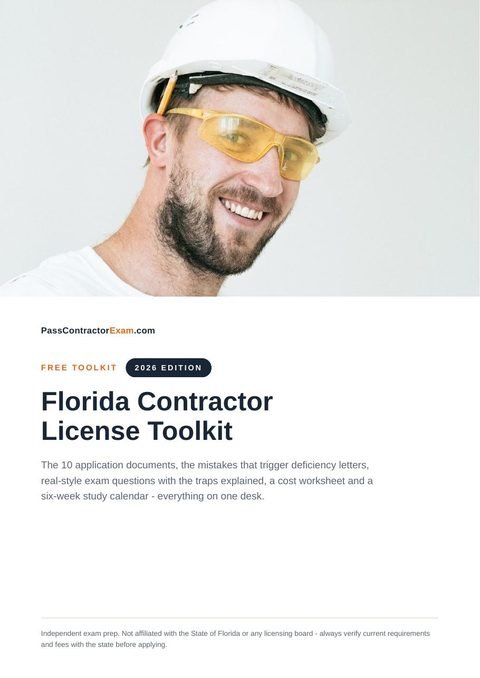 Cover of the Florida Contractor License Toolkit - 2026 Edition, a 14-page PDF